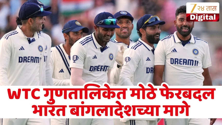 ऑस्ट्रेलिया नंबर 1 तर भारत बांगलादेशच्या मागे, डर्बन कसोटीनंतर WTC गुणतालिकेचे चित्र बदलले!